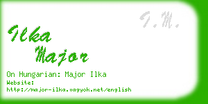 ilka major business card